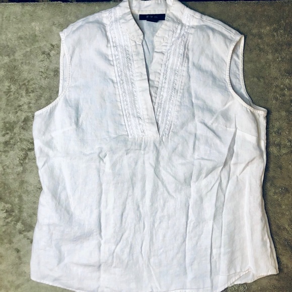 Style&Co, White Linen Blouse. Sz 16 - Picture 1 of 4